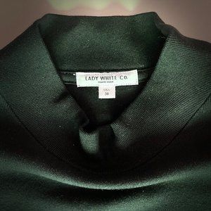Lady White Co LS Mock Neck Shirt Tire Black Size M